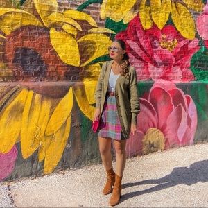 Boden British Tweed by Moon Tartan Plaid Wool Mini Skirt US 4R UK 8R